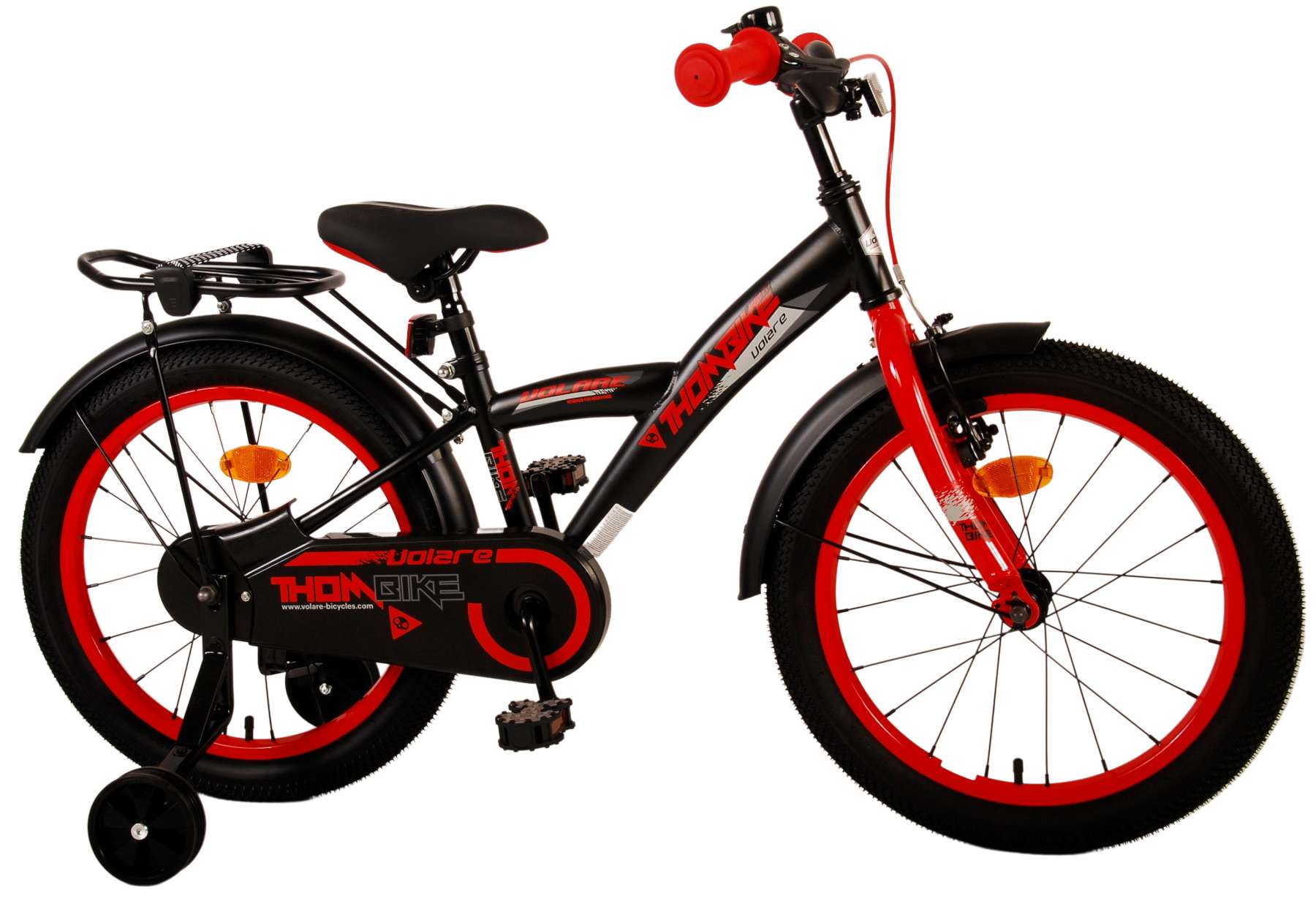 TPFSports Thombike Kinderfahrrad - Jungen - 18 Zoll - Rücktritt + Handbremse - Schwarz Grün