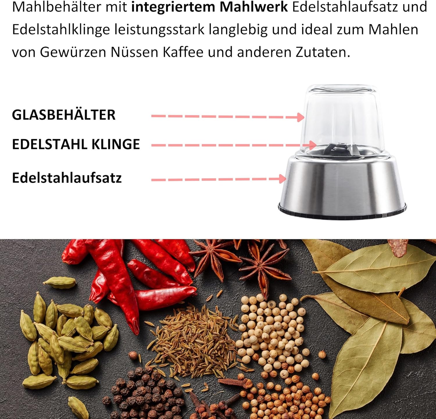 Küchenmaschine - Mixer, Gemüseschreider, 1000W Voll Kupfer Motor, Full Touch Display, 3 Liter Schüßel, Doppelschneideklinge, Edelstahl