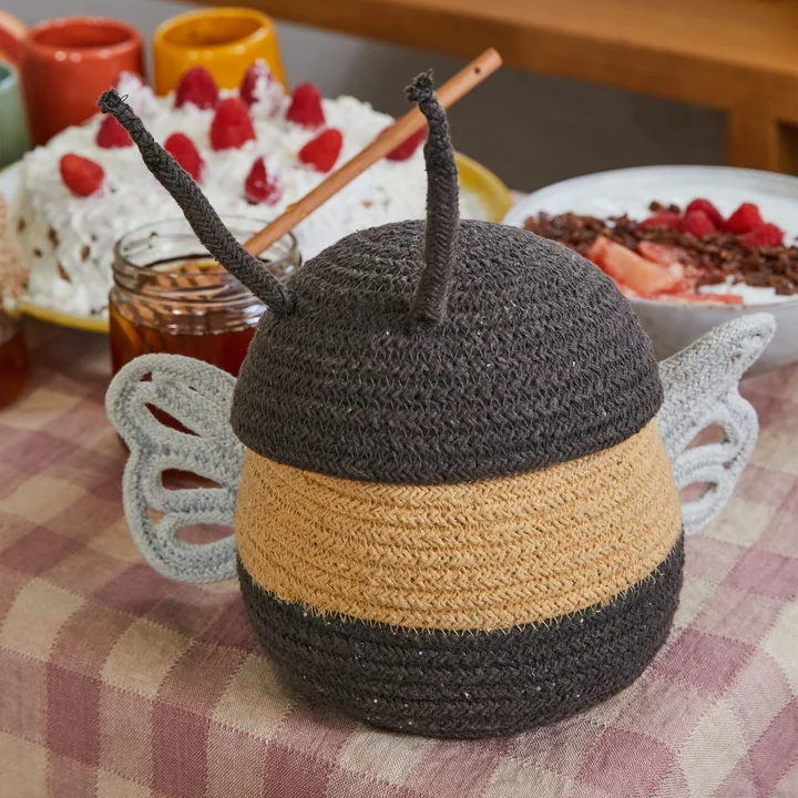 Lorena Canals - Spiel- und Aufbewahrungskorb, mini Rita the Rabbit, creme
