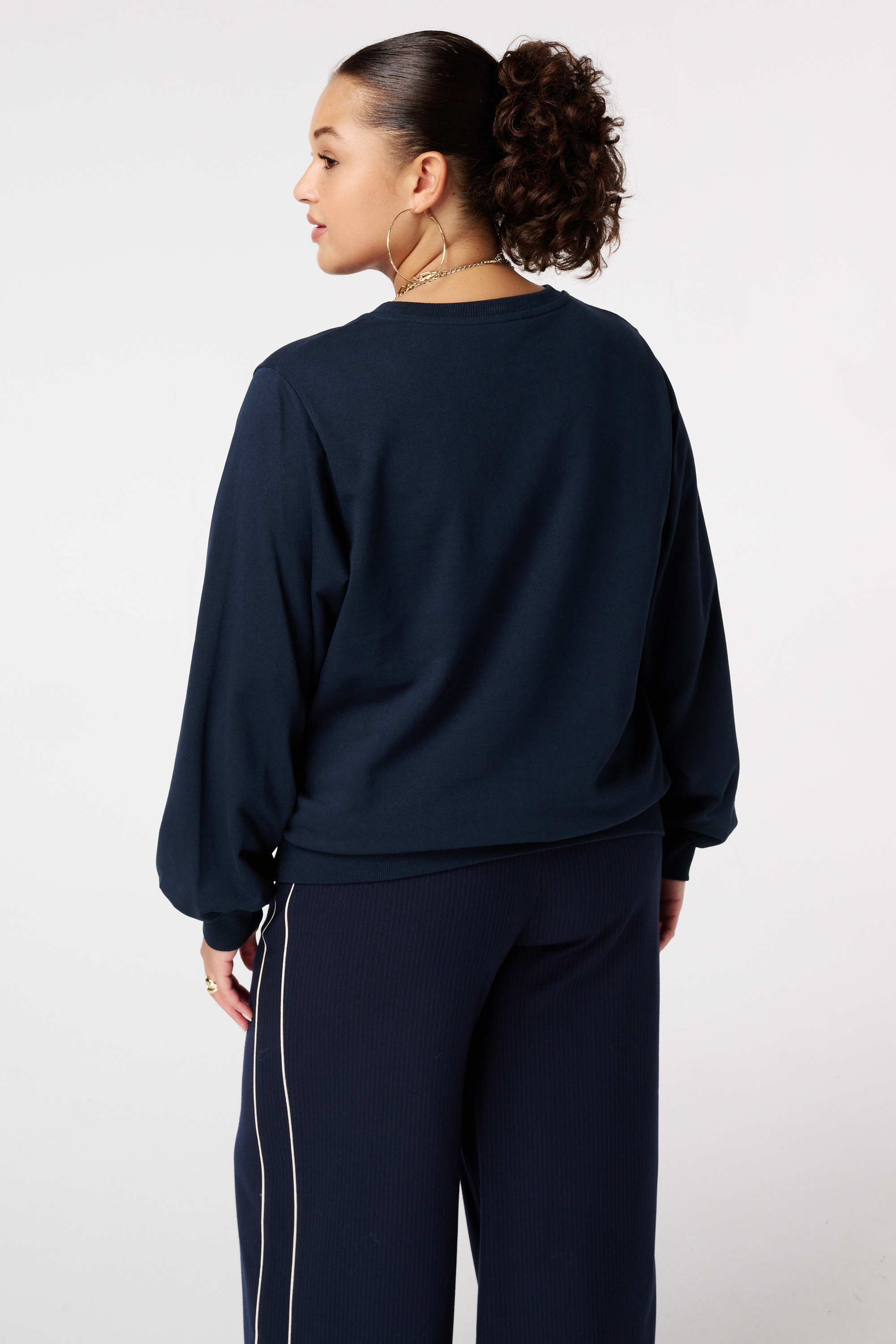 Sweater met print Navy blauw