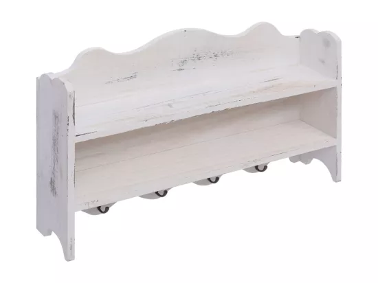 Porte-manteau mural Blanc 50x10x30 cm Bois