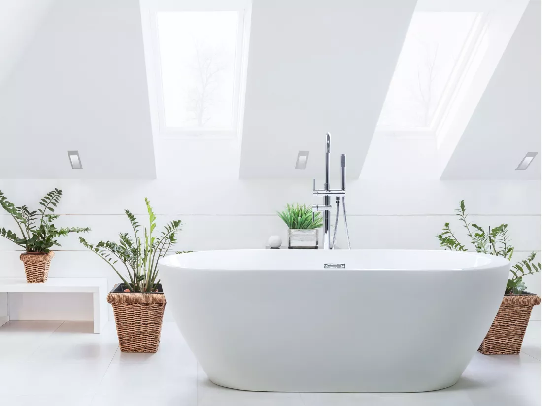 Baignoire îlot blanche 160 x 75 cm NEVIS