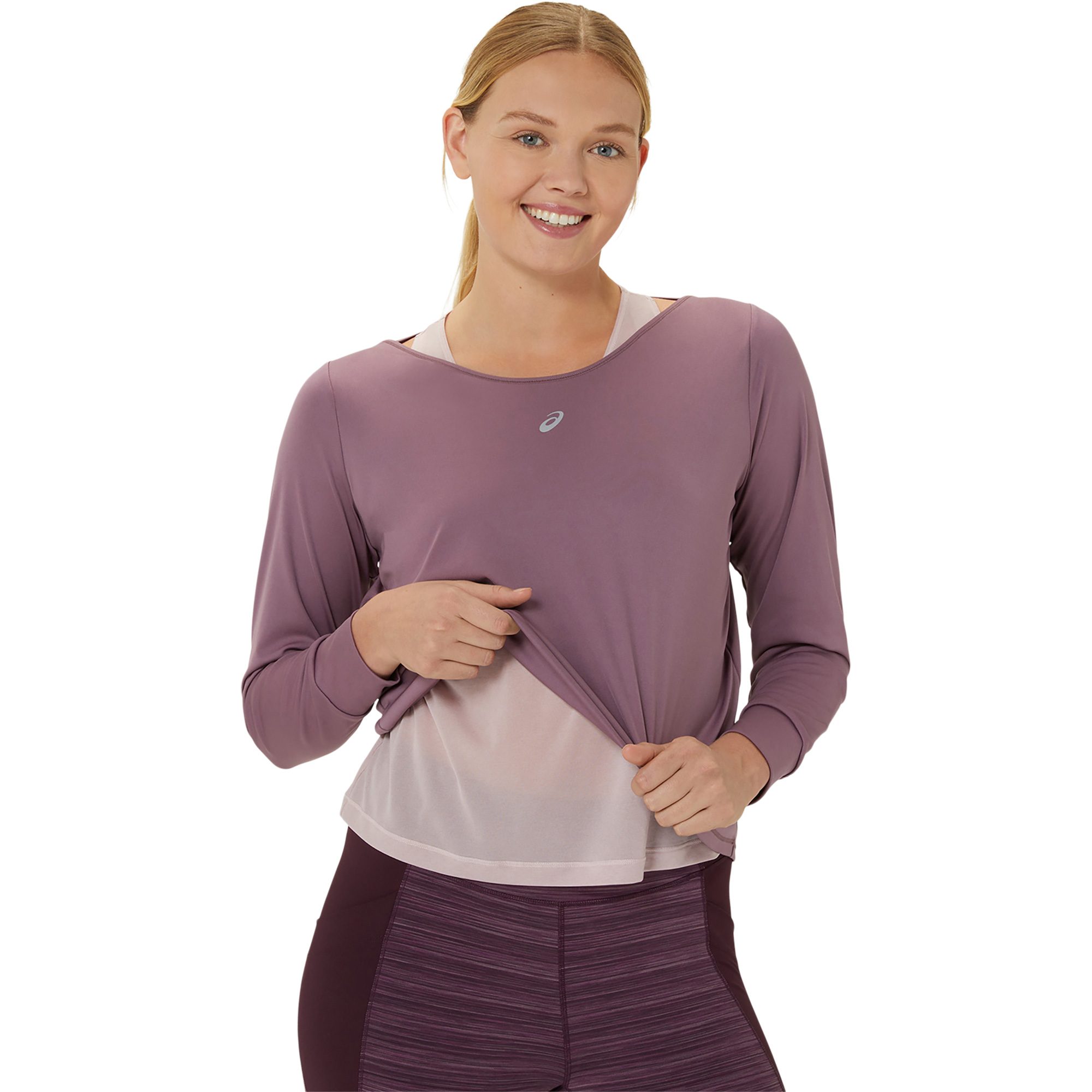 ASICS Nagino Run Longsleeve Top Damen dusty mauve