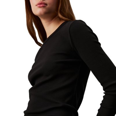 Tee-shirt à manches longues femme Woven Label CALVIN KLEIN