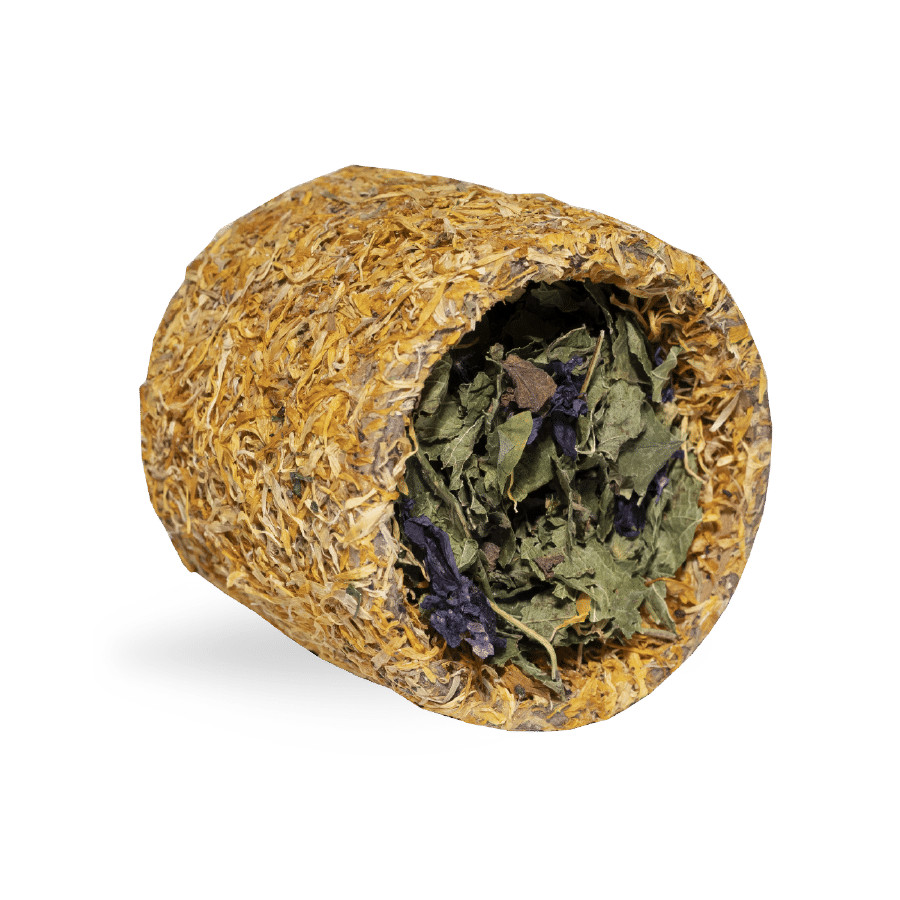Túnel de calêndula Cunipic Naturaliss com ervas e flor de malva para roedores