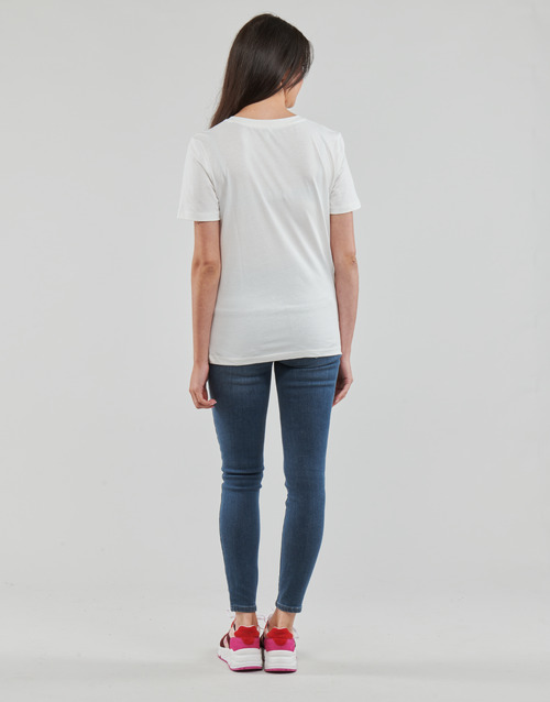 Only - ONLABELLA L/S GLITTER V-NECK CS KNT - Blanc