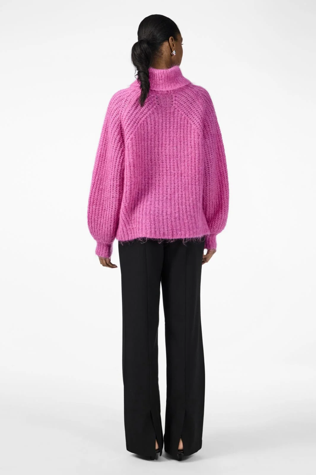 Y.A.S Yaslambi Ls Knit Rollneck Pullover  fuchsia fedora