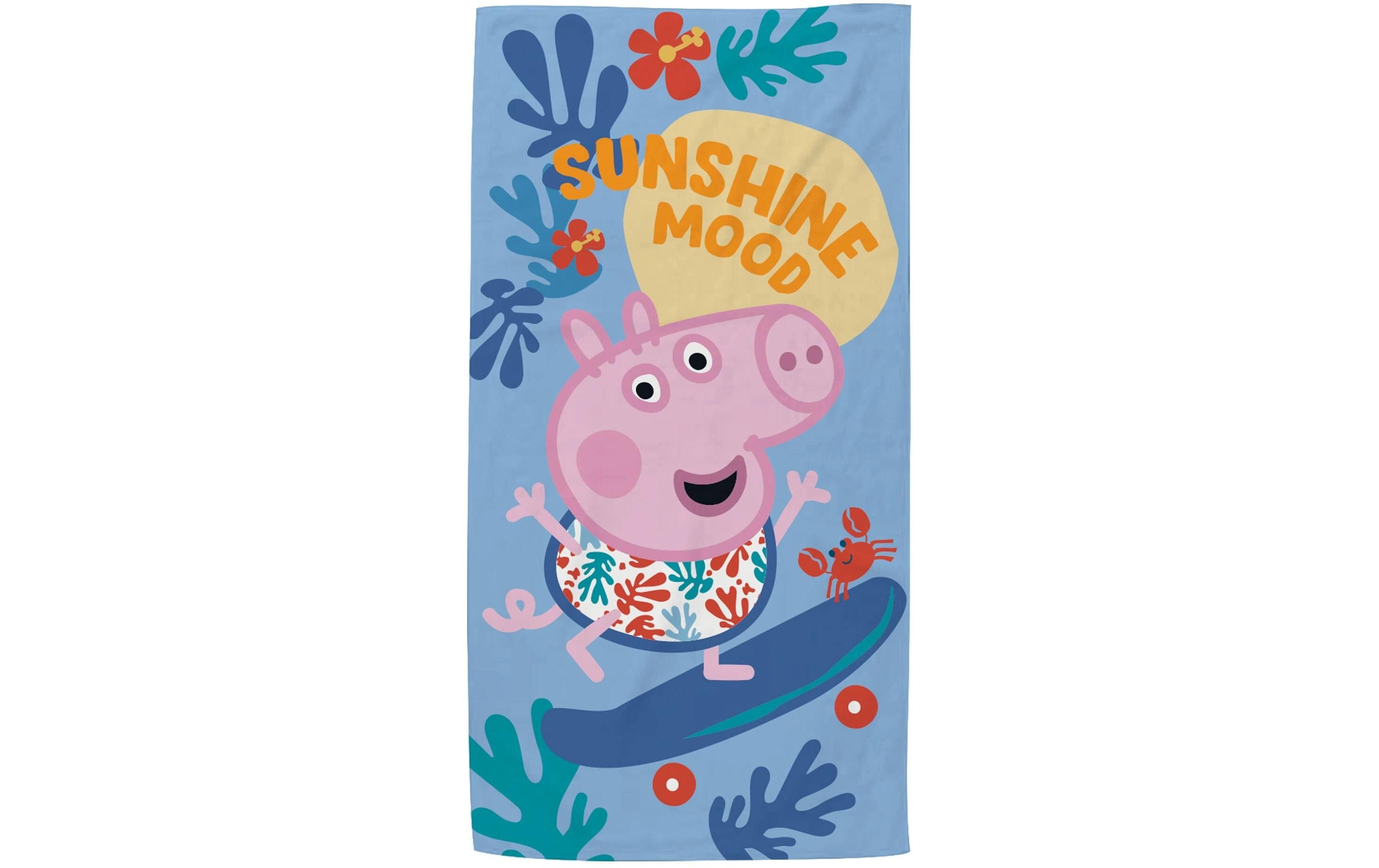 Badetuch George Pig 70 x 140 cm, MehrfarbigMikrofaser Strandtuch
