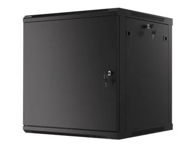Lanberg WF01 Series - Rack kabinet - flad pakke - vægmonterbar - sort, RAL 9004 - 12U - 19