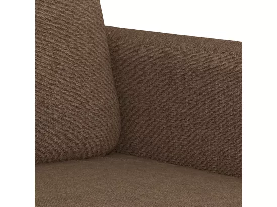 Ensemble de canapés 3 pcs avec coussins marron tissu