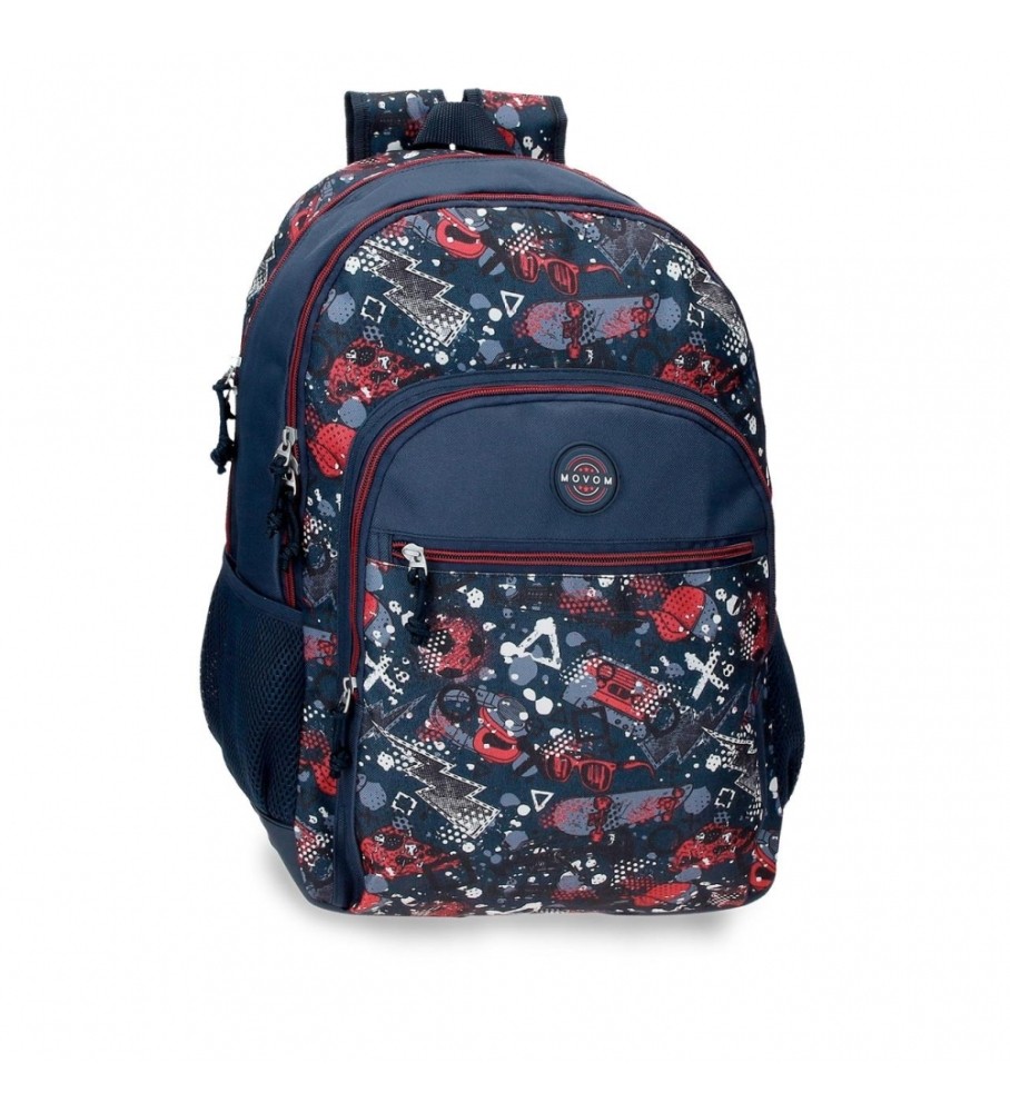 Movom Mochila escolar Movom Free time dos compartimento 46 cm marino