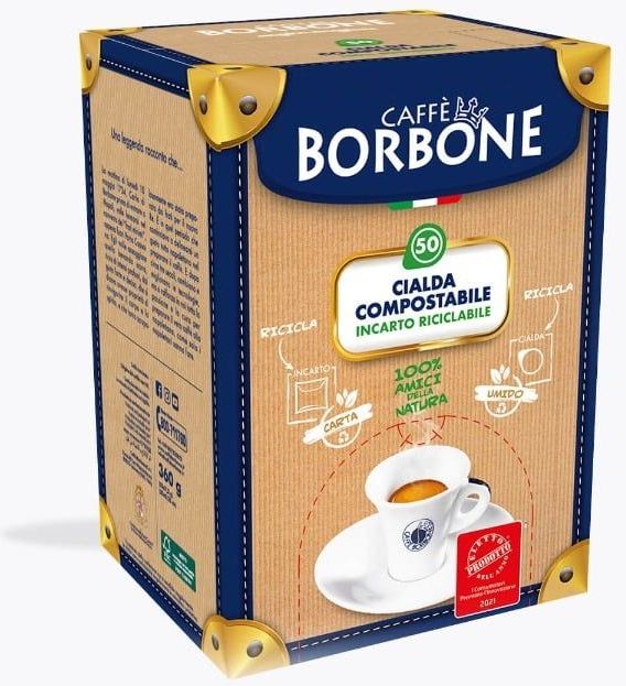 Caffè Borbone - Miscela Deka - Koffiepads - 50 Stuks - Cafeïnevrij