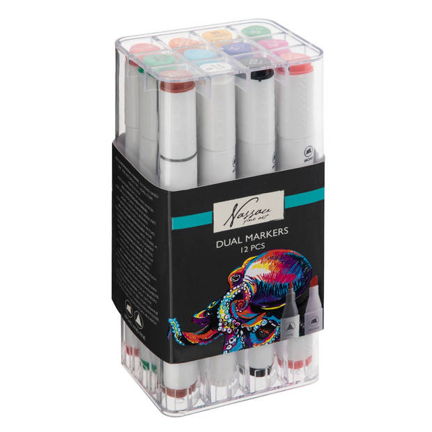 Grafix twinmarkers 12 stuks