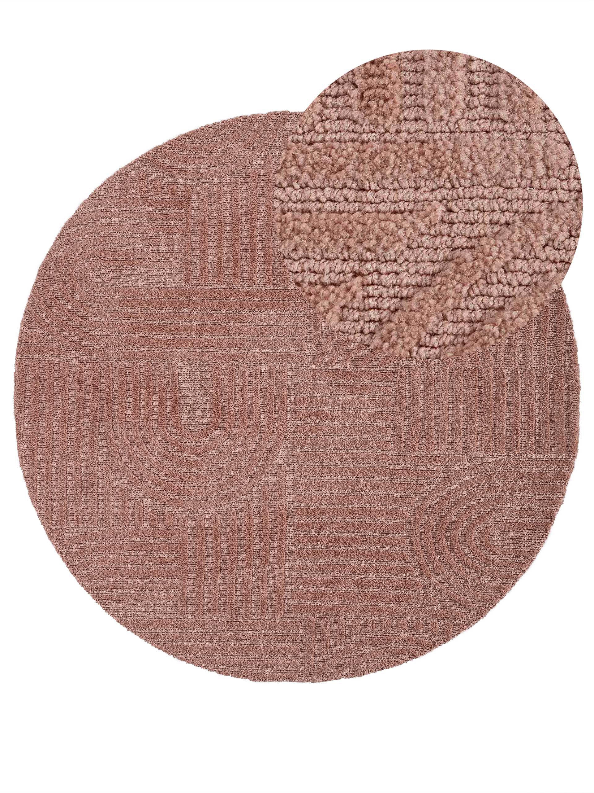 carpetfine Teppich »Holly  4 -  Soft Touch Microfaser Teppich« rund 12 mm Höhe Boho Scandi, weiche dichte getuftete Hoch-Tief-Struktur, Wohnzimmer