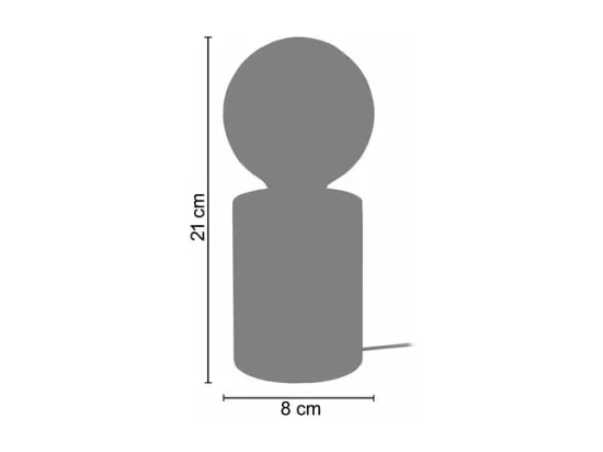 Pair de Lampes de chevet cylindre bois noir 21 cm.