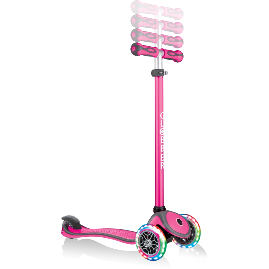 GLOBBER GO-UP COMFORT LIGHTS mit Leuchtrollen, pink