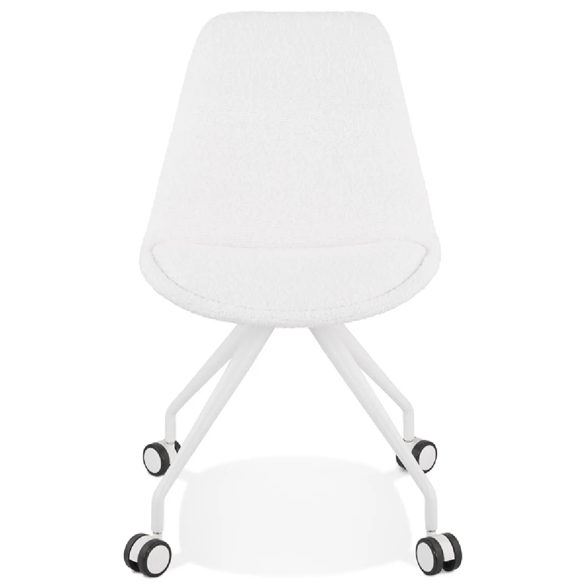 Alterego Chaise Bureau STEF - Bouclé Blanc