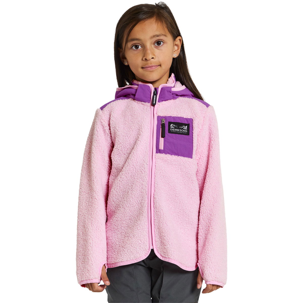 Didriksons Exa Full Zip Hood Fleecejakke Børn
