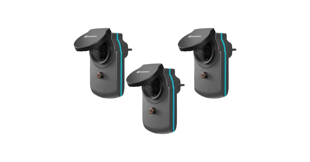 GARDENASmart Power Adapter Set wandcontactdoos  (Zwart, 19096-20, 3 stuks)
