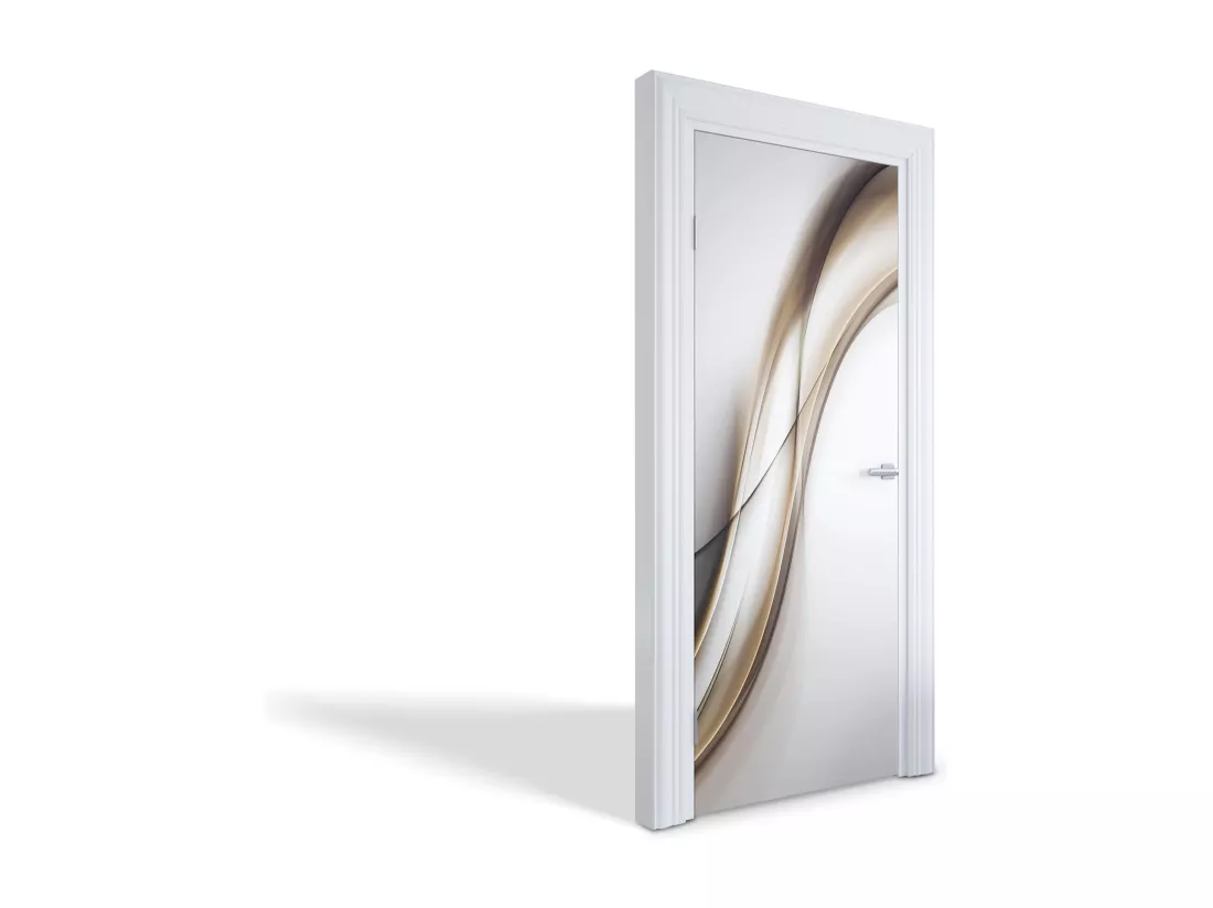 Papier peint photo pour portes intérieures - Vagues abstraites 75x205 cm