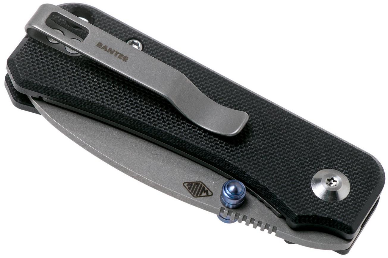 Civivi Baby Banter C19068S-1 Black G10, Stonewashed zakmes, Ben Petersen design