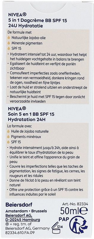 Nivea Essentials BB cream medium SPF15 50 Milliliter