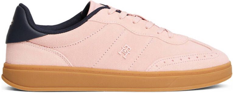 Tommy Hilfiger Heritage suède sneakers lichtroze