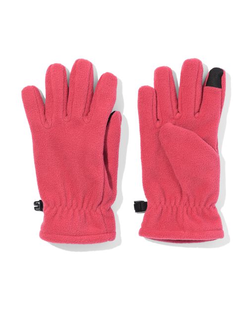 gants polaire spécial écran tactile enfant rose