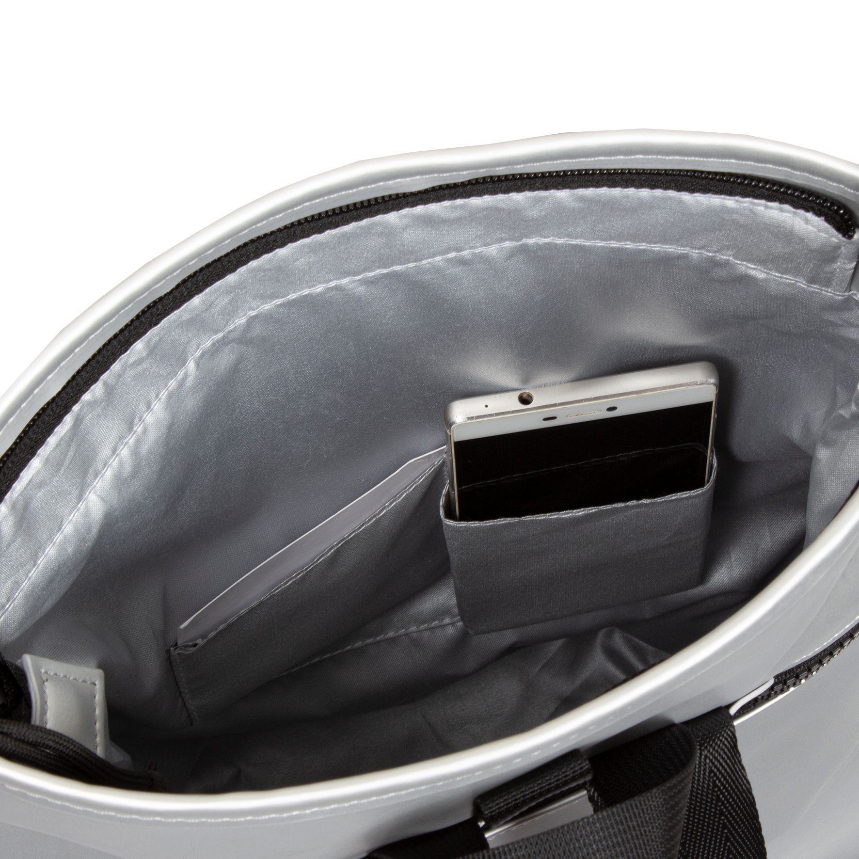 New Rebels Mart Los Angeles Rolltop Backpack Mini Metallic Silver
