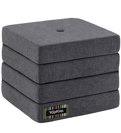 by KlipKlap Foldemadras - 4 Fold - Blåe Grey/Grey