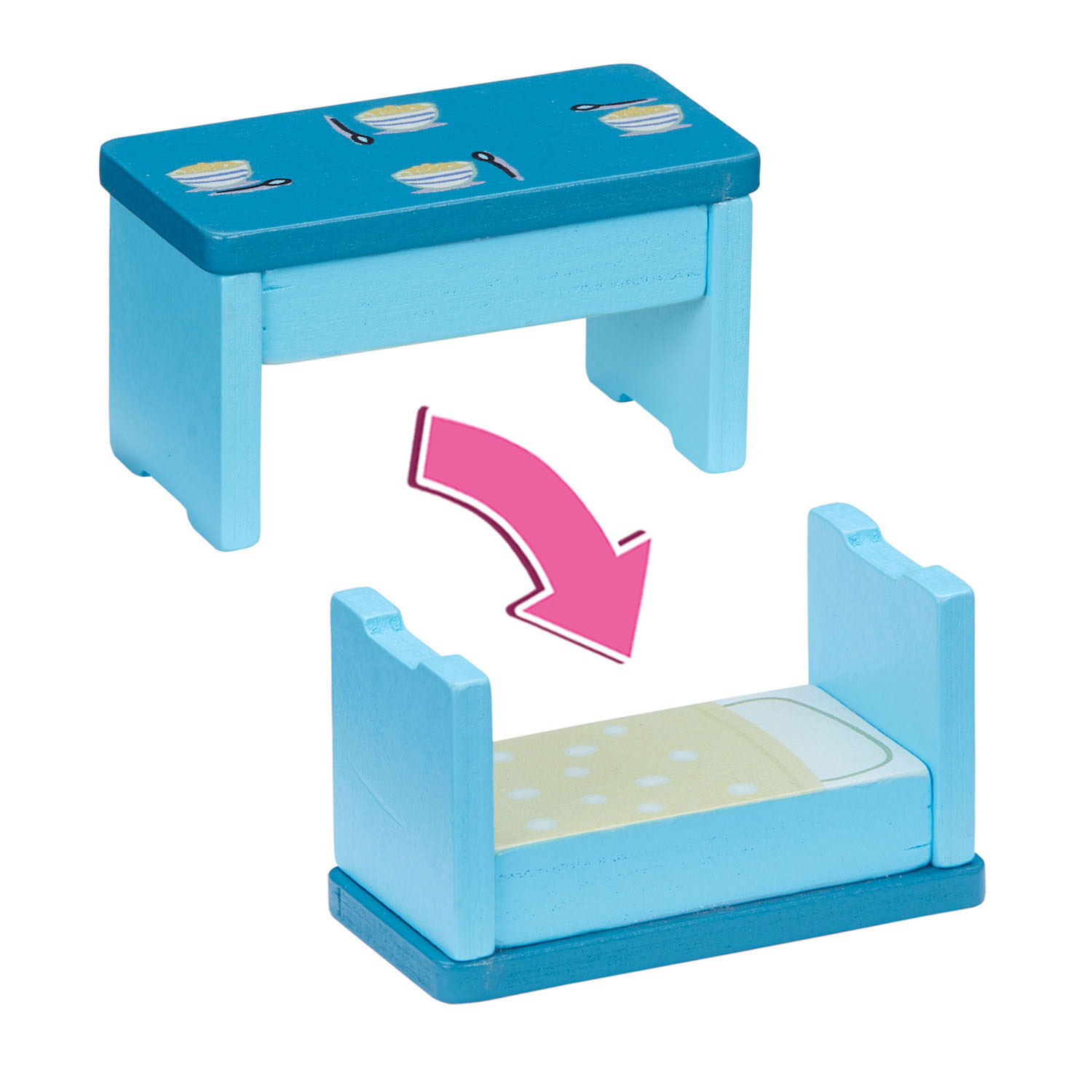 Houten Poppenhuis Peppa Pig met Accessoires