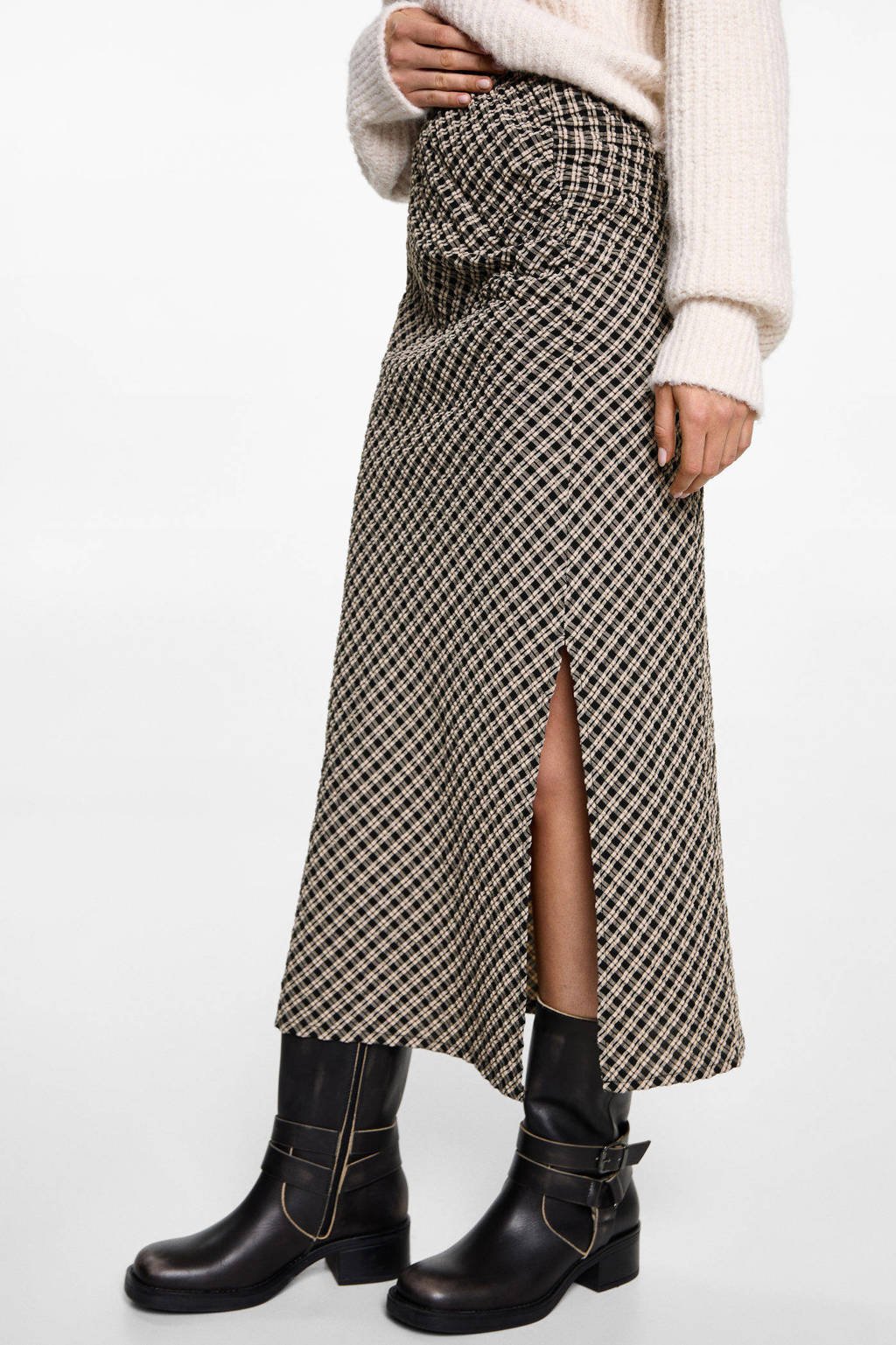 MANGO TEEN maxi rok zwart