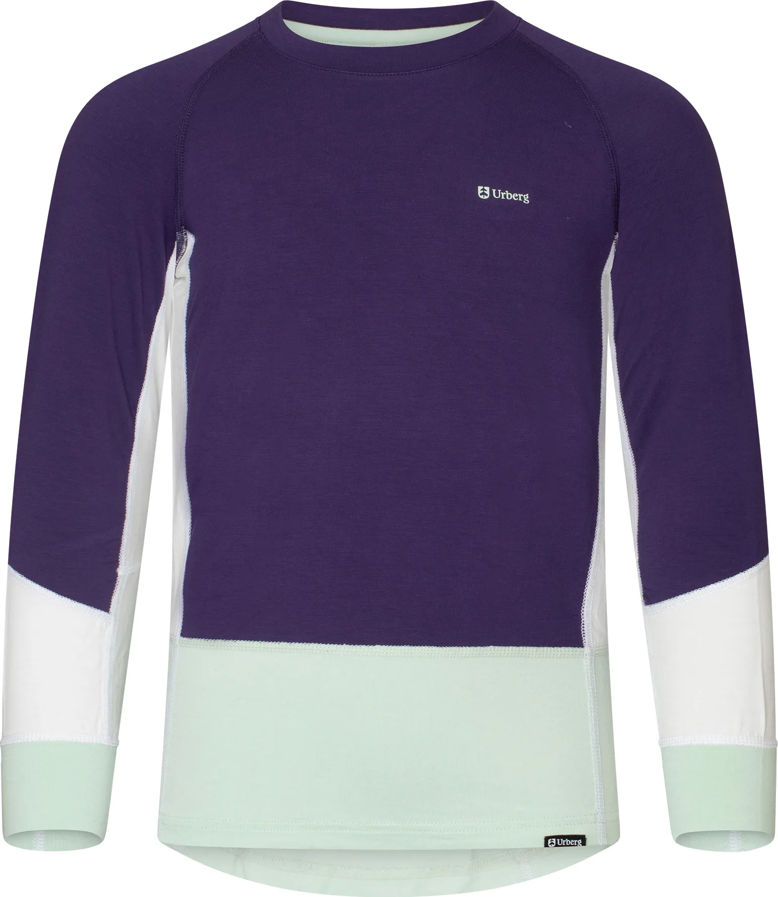 Urberg Juniors' Tree Base Layer Set Grape/cloudy Dancer/celadon