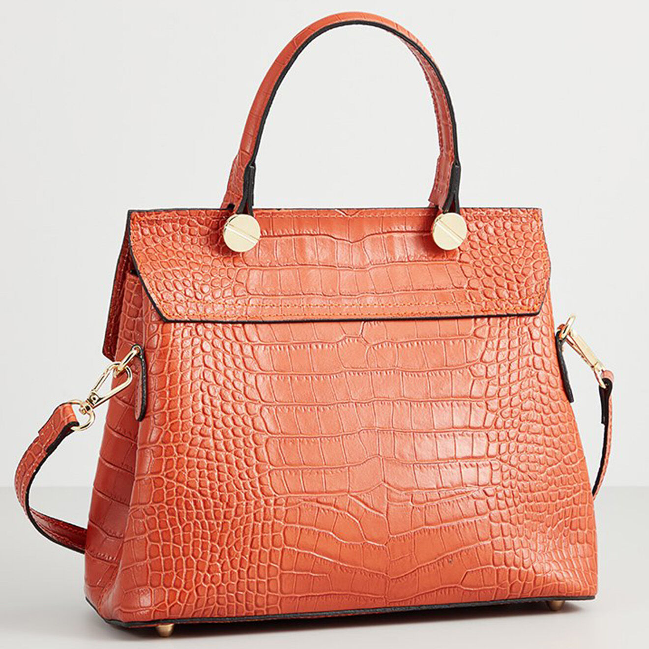 Christian Laurier Sac à main en Cuir croco Emy orange foncé - 27x19x12 cm