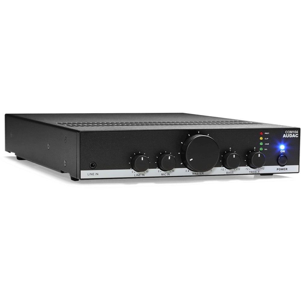Audac COM104 powered mixer 100V/4 Ohm - 40 Watt