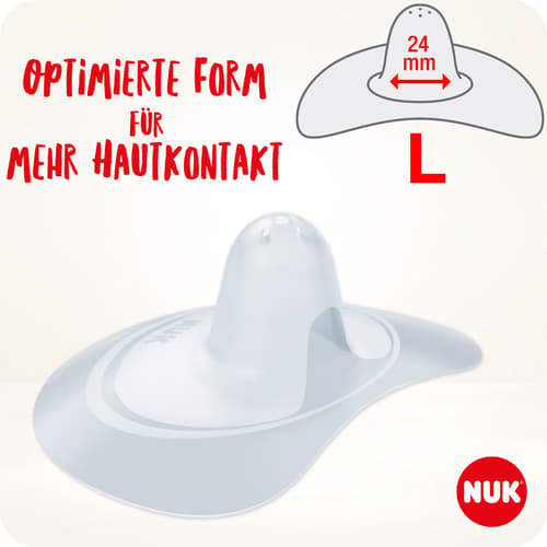 NUK Brusthütchen Größe L, 2 Stück, inkl. Schutzdose