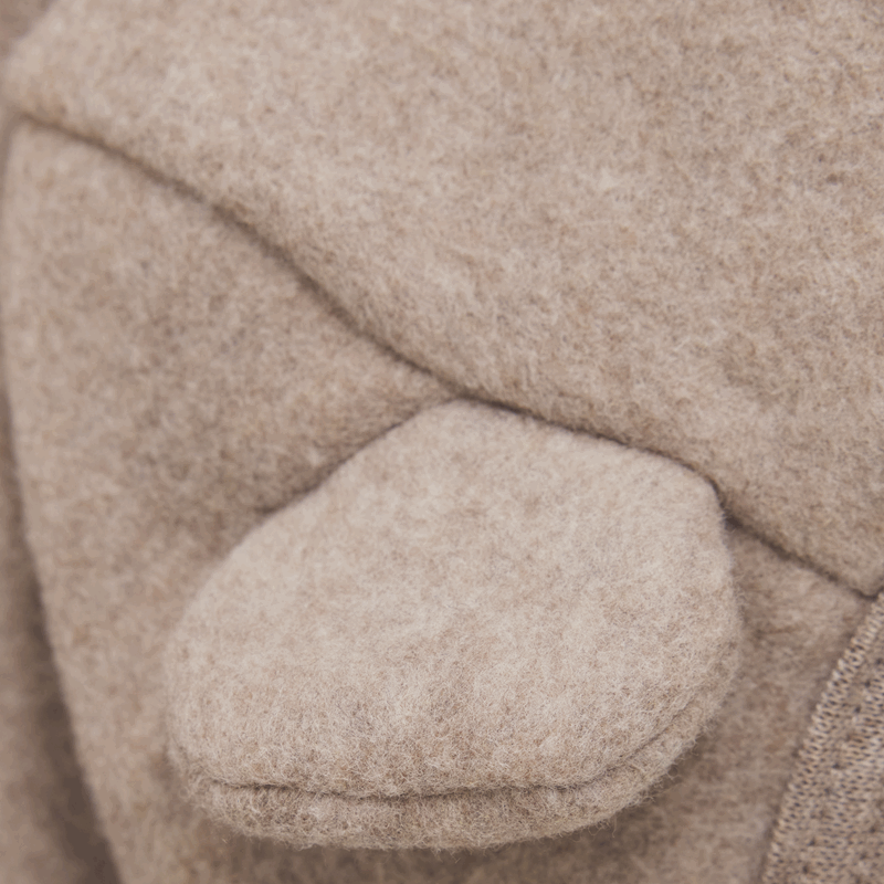 Jacket Ears Cotton Fleece Savannah Melange - Huttelihut - Rumpetroll