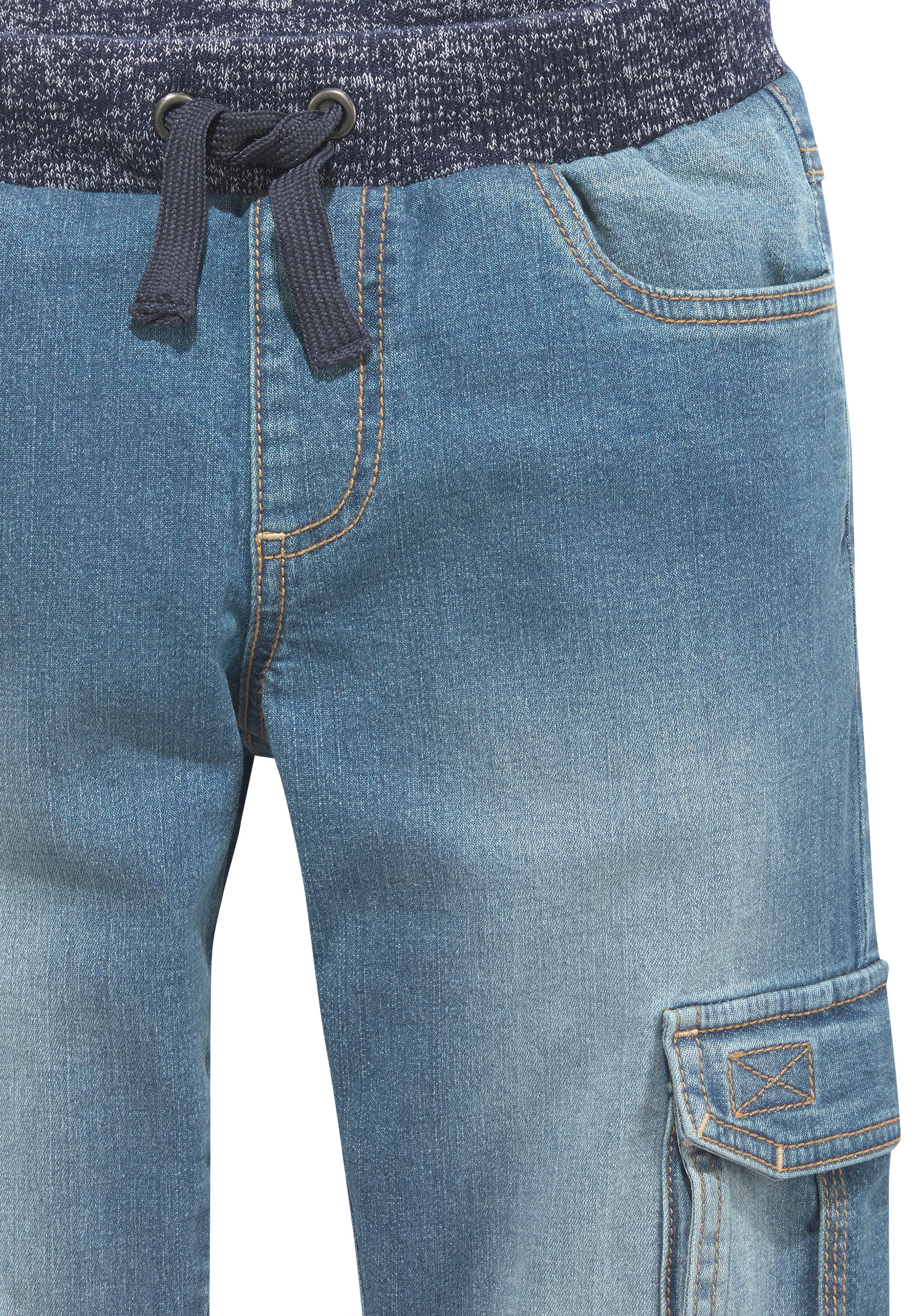 Arizona Cargojeans », Stretch-Jeans für Jungen«, gerades Bein,  mit Bindeband und Gummizug,  normale Taille