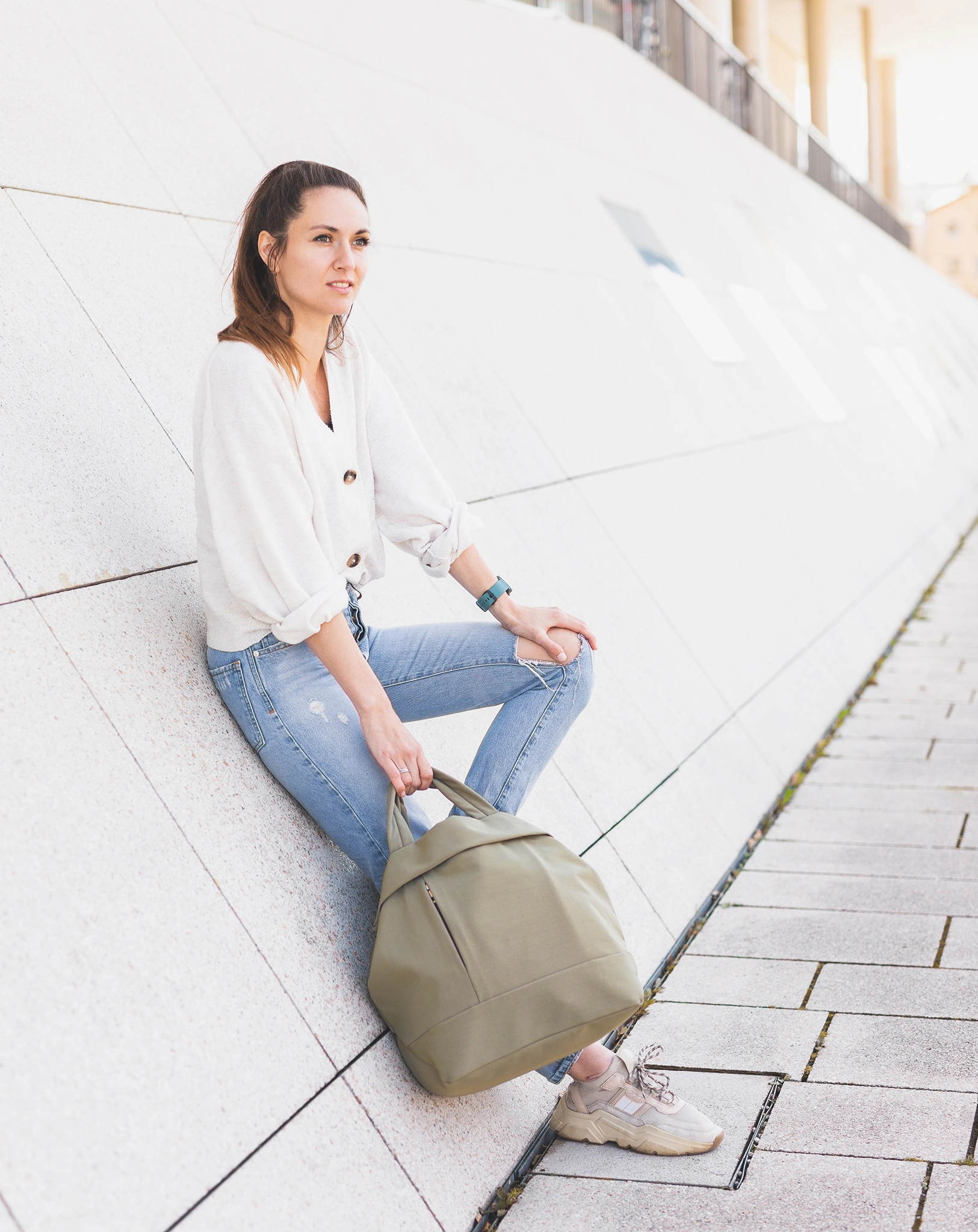 Wickeltasche PALMA (43x35x25) in olive