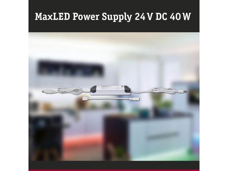 Paulmann Transformator 40 VA DC, Weiss Power Supply für MaxLED Stripes