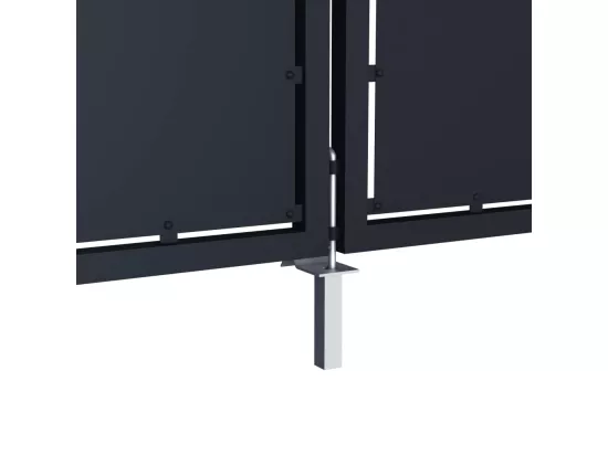 Portail de jardin Acier 350 x 125 cm Anthracite