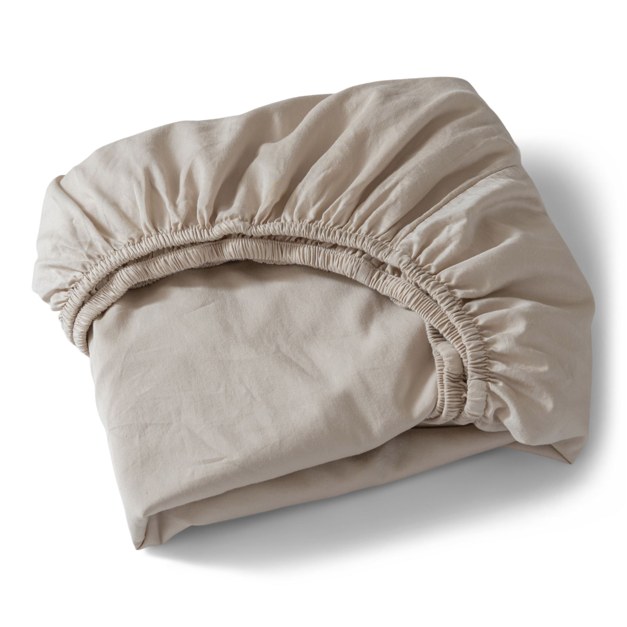 Hoeslaken Cotton Satin 160x200+35 cm almond