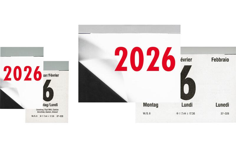 Abreisskalender 10.8 x 8 cm, quer, 384 BlattWandkalender 2026