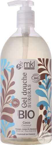 MKL Green Nature Gel Douche Surgras Coco Visage/Corps/Cheveux Bio 1l
