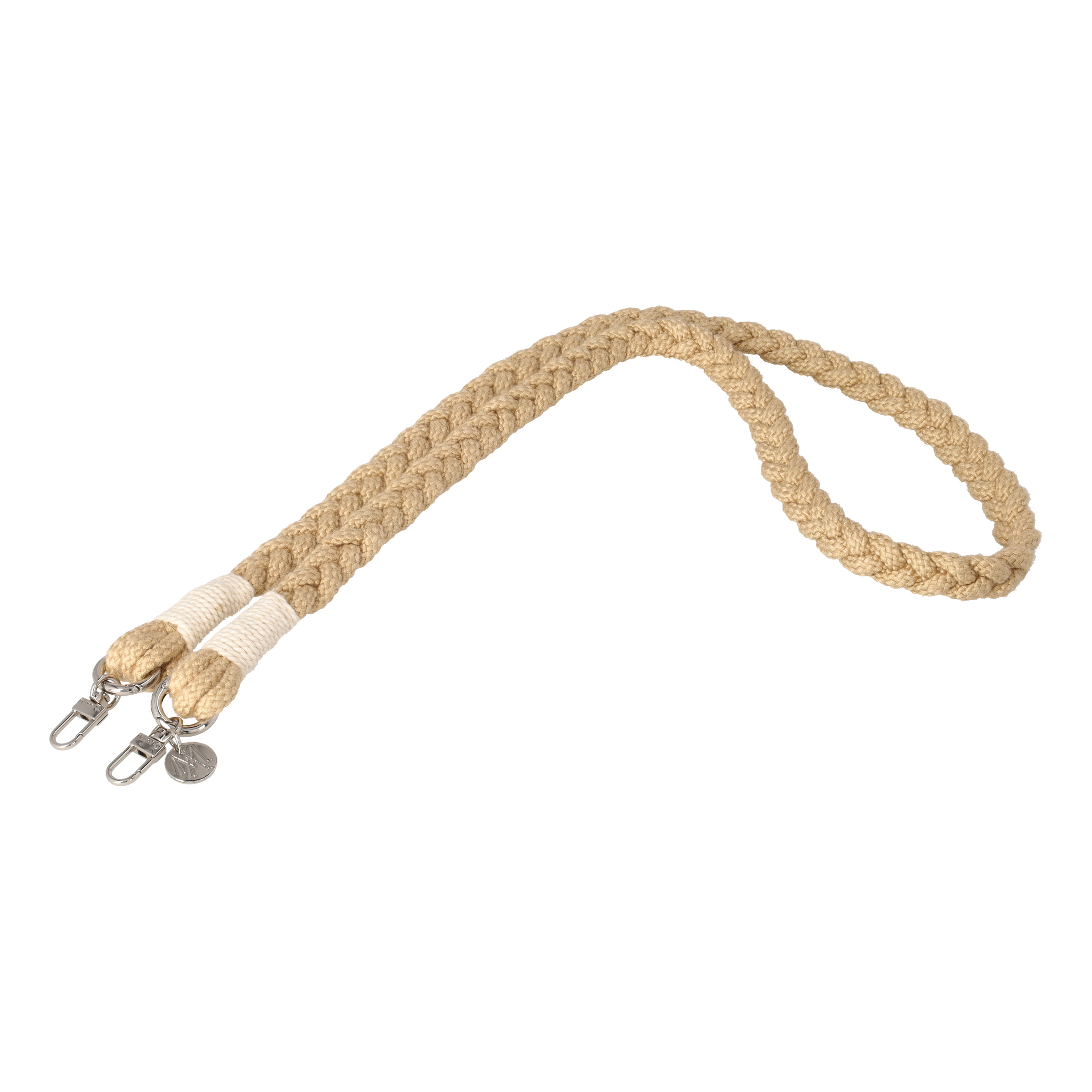Handgemachte Handykordel Geflochtenes Umhängeband für Handyhüllen Silver - Beige (Ecru)