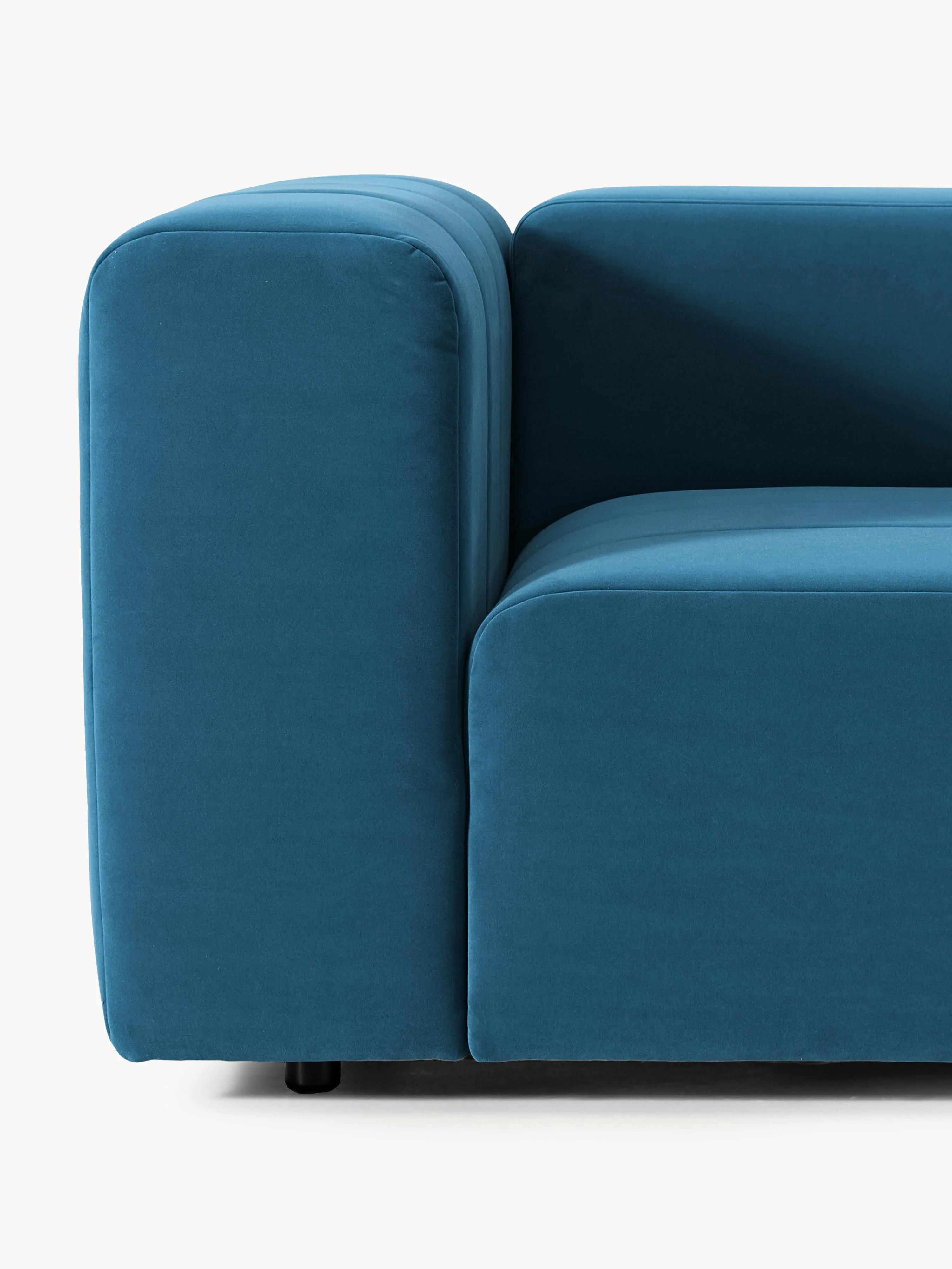 Modulaire fluwelen bank Lena (3-zits)