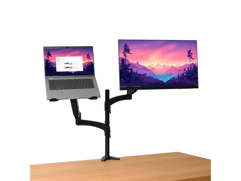 Trust Mara Monitor- & Laptop-Arm bis 16 kg – Schwarz Ergonomische Halterung für Monitor und Laptop
