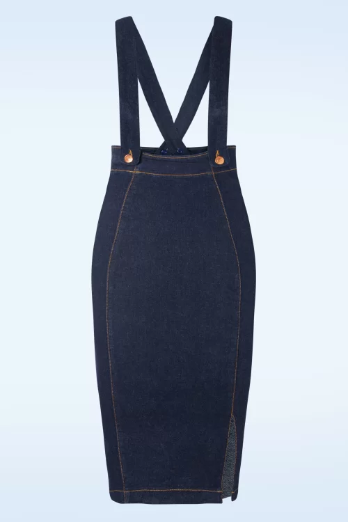 Rock-a-Booty Mona Lee pencil rok in classic denim