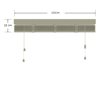 KARWEI houten jaloezie 50 mm leem (kleurnr. 945) 120x220 cm (bxh)