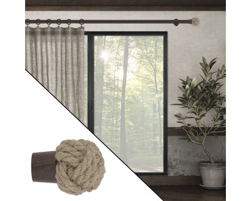 Eindstuk boltouw voor Boheme Nature Line essennootbruin Ø 28 mm 1 st.